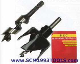 BEC บีอีซี โฮลซอเจาะลูกบิด ฟันคาไบท์ 3 ตัว ชุด Adjuatable Circle Cutter