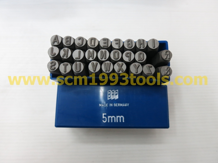 BRP เหล็กตอกตัวหนังสือ A-Z 5 มม. เหล็กตอกตัวอักษร 5 mm. Steel Character Stamper