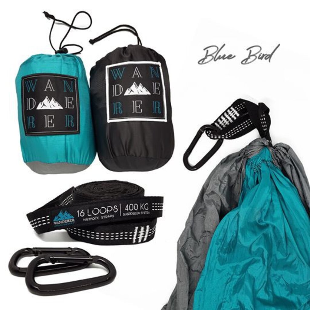 Wanderer Hammock ยาว 3 เมตร เปลเดินป่า เปลพกพา รับน้ำหนักได้ถึง 4 คน ขนาดใหญ่พิเศษ นอนสบาย พร้อมมุ้งและฟรายชีท มี 4 สี