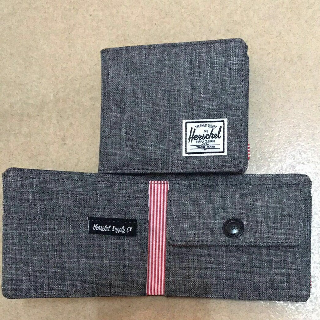 พร้อมส่ง กระเป๋าสตางค์ Herschel Supply Co Roy Coin Wallet Raven ของแท้