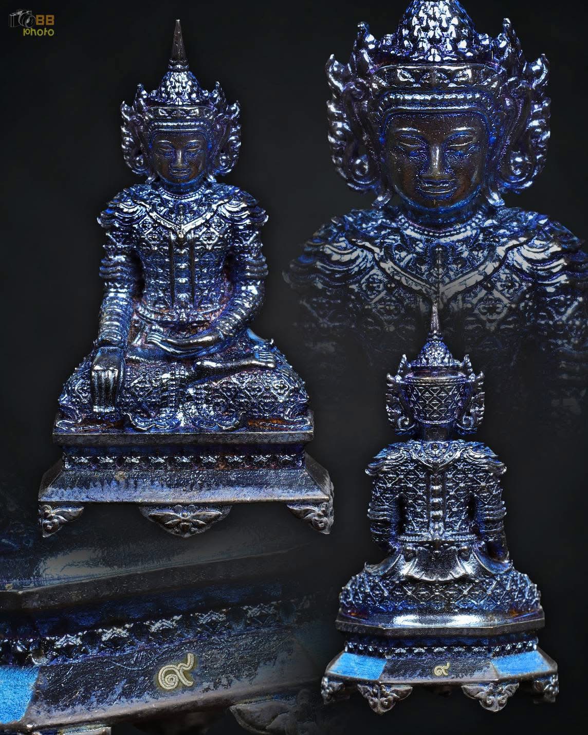 พระพุทธอิทธิคุณบุญพินิมมิต รุ่น 1 (ทองแดงพ่นทราย อุดผงยา ตะกรุดทองเหลือง 1 ใน 100) ลพ.เล็ก พอจ.พันแสง วัดศิลาวาส