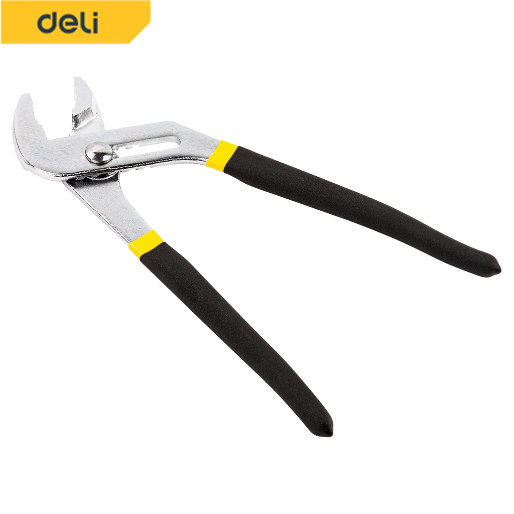 Deli คีมคอม้า คีมจับท่อ ประแจคอม้า ขยายปากได้ 10 นิ้ว/12 นิ้ว คีมปากขยาย ประแจจับท่อ Pump Pliers EDL2610-06