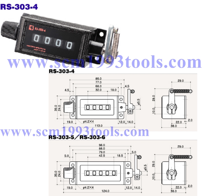 KORI โกริ นับเลขกระตุก รุ่น RS-303-6 rachet counter ญี่ปุ่น