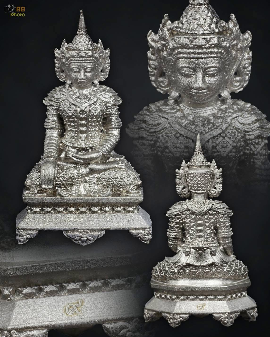 พระพุทธอิทธิคุณบุญพินิมมิต รุ่น 1 (ทองแดงพ่นทราย อุดผงยา ตะกรุดทองเหลือง 1 ใน 100) ลพ.เล็ก พอจ.พันแสง วัดศิลาวาส