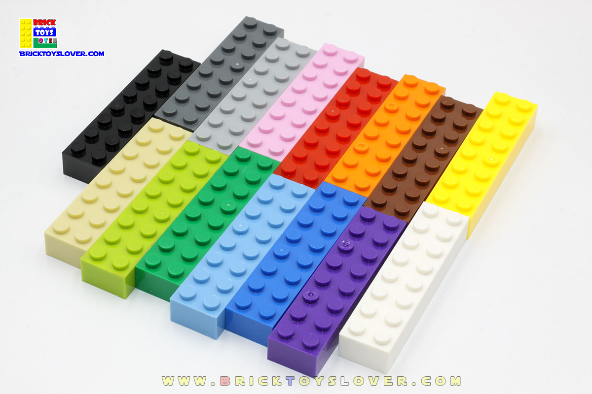 BRT028 ตัวต่ออิสระสีเดียว ขนาด 2x8 ปุ่ม น้ำหนัก 100 กรัม 22 ชิ้น