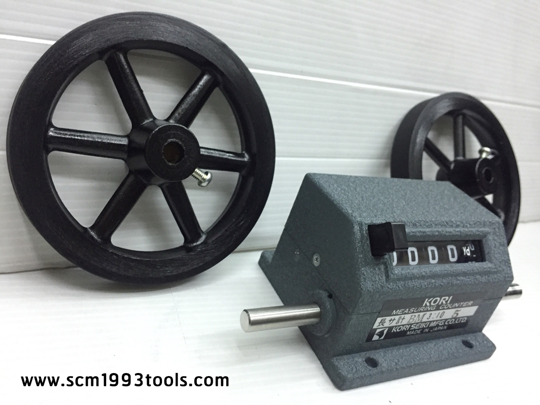 KORI โกริ วัดรอบผ้าเมตร รุ่น BM3-10-5 M หมุนขวา หน้าปัดหน้า Measuring Wheel Counter METERS