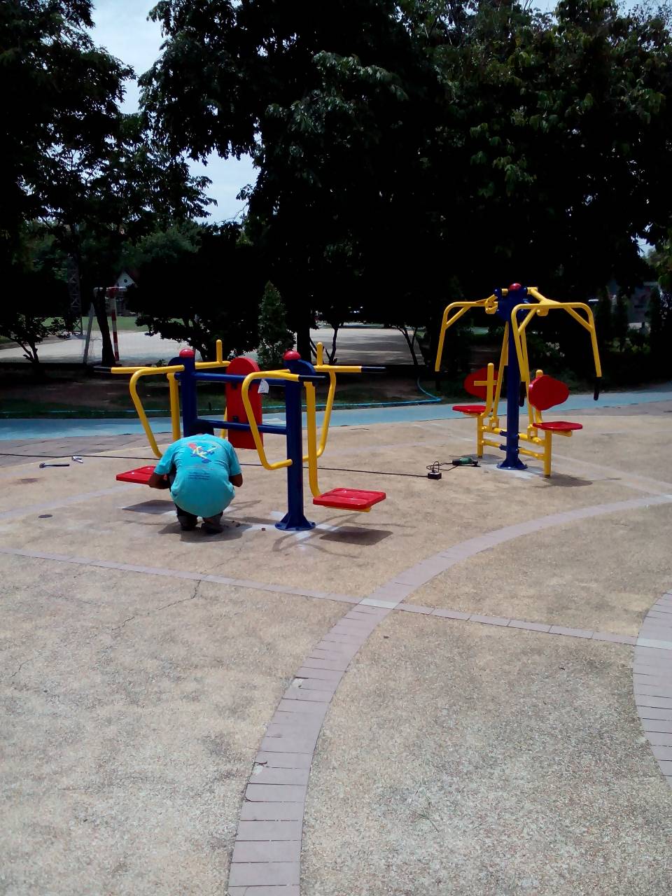 รหัส OUL ผลงานติดตั้ง (สวนสาธารณะเทศบาลเมืองปทุมธานี) เครื่องออกกำลังกายกลางแจ้ง-07