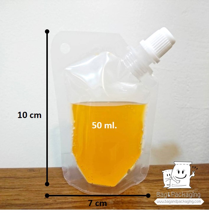 ถุงฝาเกลียวข้าง บรรจุของเหลว 50 ml
