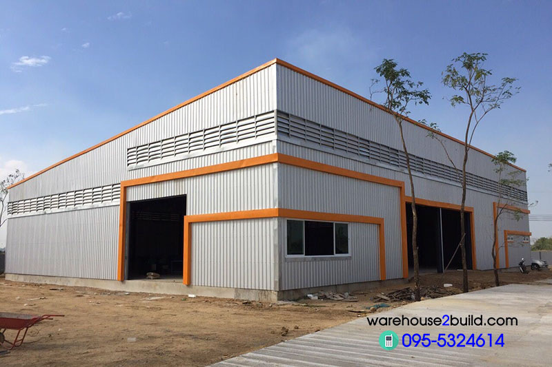 รับสร้างโกดังสำเร็จรูป พิษณุโลก ขนาด 35.00 x 25.00 x 7.00 m.