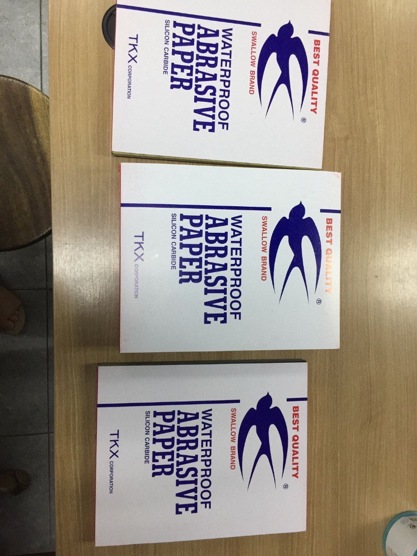 กระดาษทรายน้ำ ตรานกนางแอ่น ญี่ปุ่น คุณภาพดี SANDPAPER ขนาด 9x11 นิ้ว