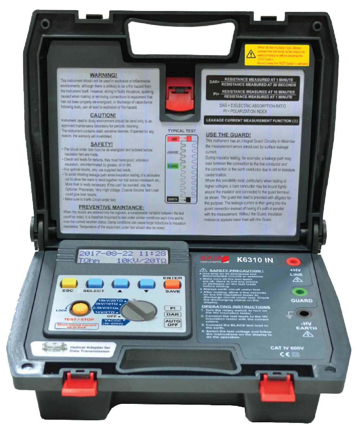 เครื่องวัดความต้านทานฉนวนไฟฟ้าแรงดันไฟสูง (10kV) แบรนด์ KEPLER รุ่น K6310 IN