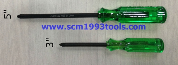 CHAMPION แชมเปี้ยน ไขควงแกนดำไม่ทะลุ ปากแฉก 3-4-5 นิ้ว ของแท้ ญี่ปุ่น screwdriver