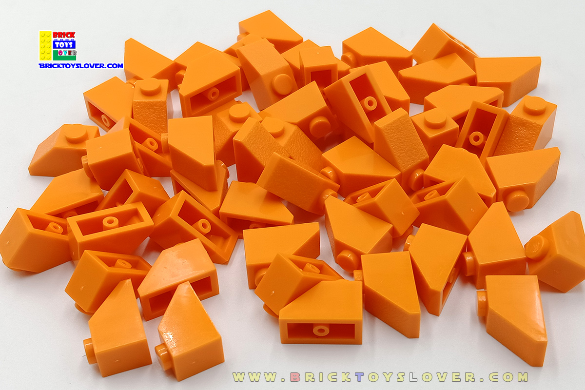BTS021 ตัวต่ออิสระสีเดียว 2x1 ปุ่ม มีมุมเอียง 100 กรัม บรรจุ 150 ชิ้น
