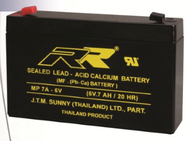 แบตเตอรี่ แห้ง 6V 7Ah RR MP 7A-6V Battery Lead Acid SLA VRLA AGM