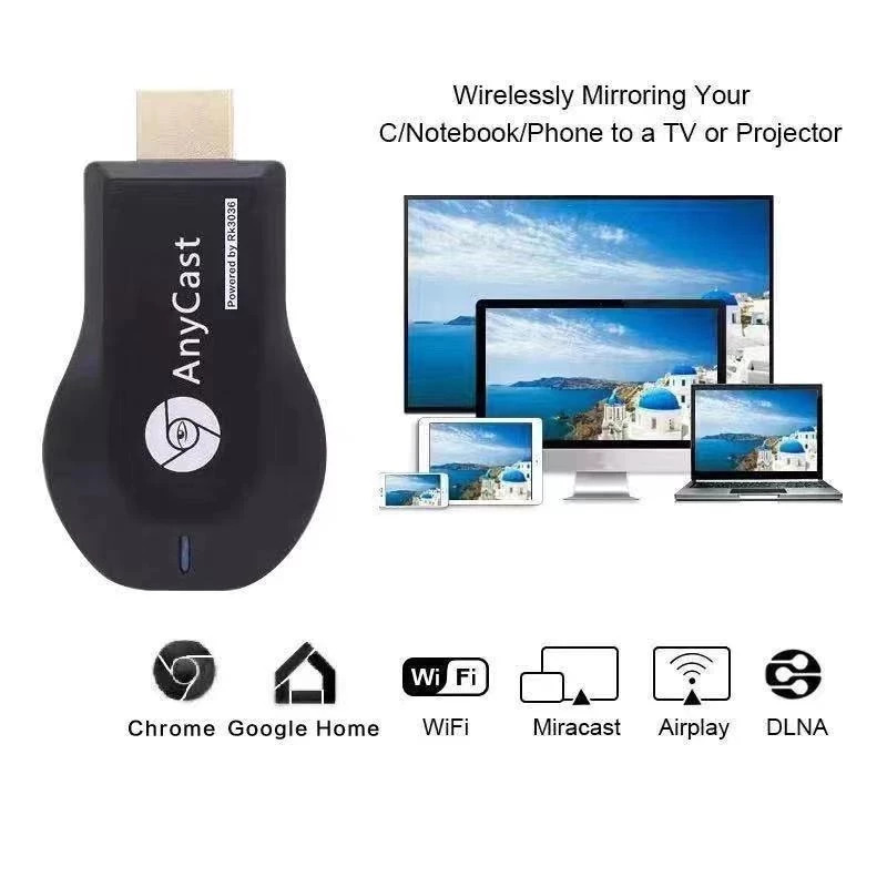 เชื่อมต่อมือถือไปทีวี WIFI Display Anycast M18 Plus HDMI Android Mirror Cast AirPlay DLNA