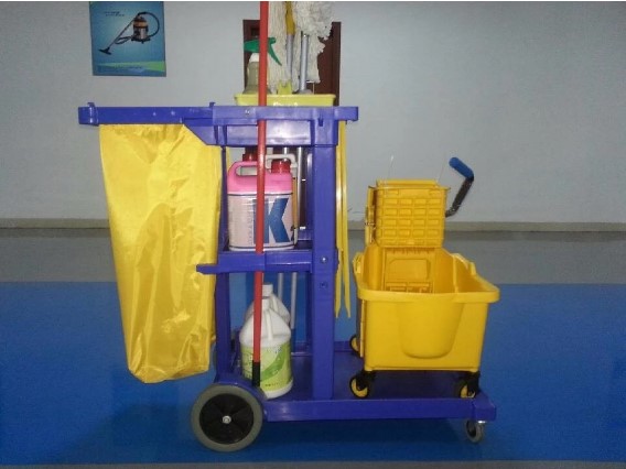 รถเข็นอุปกรณ์ทำความสะอาด รถเข็นแม่บ้าน รุ่น D-011