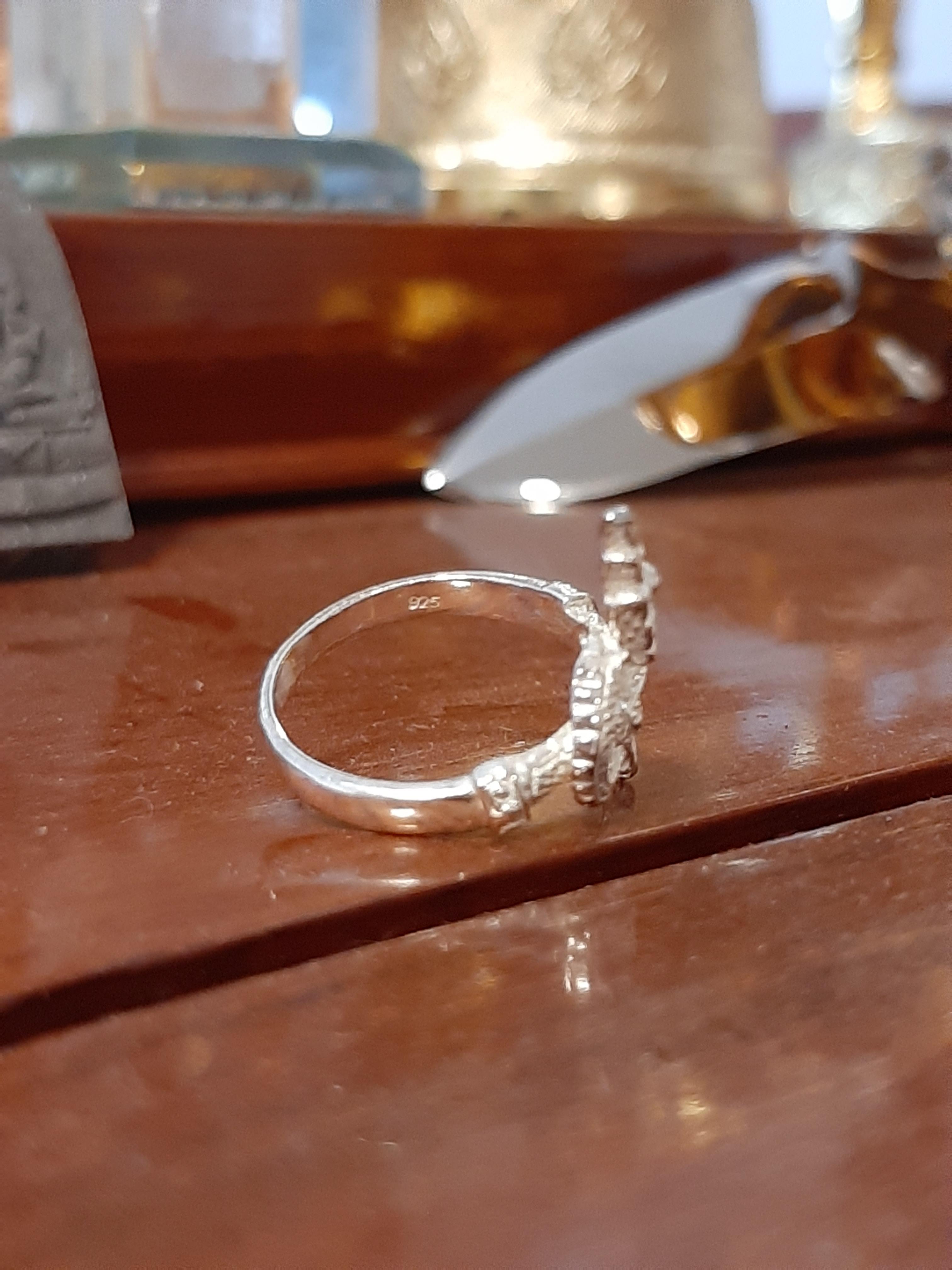 แหวนพญานาคเนื้อเงิน กฐินปี 62 ไซส์ 50 หลวงตาม้า จารด้านใน