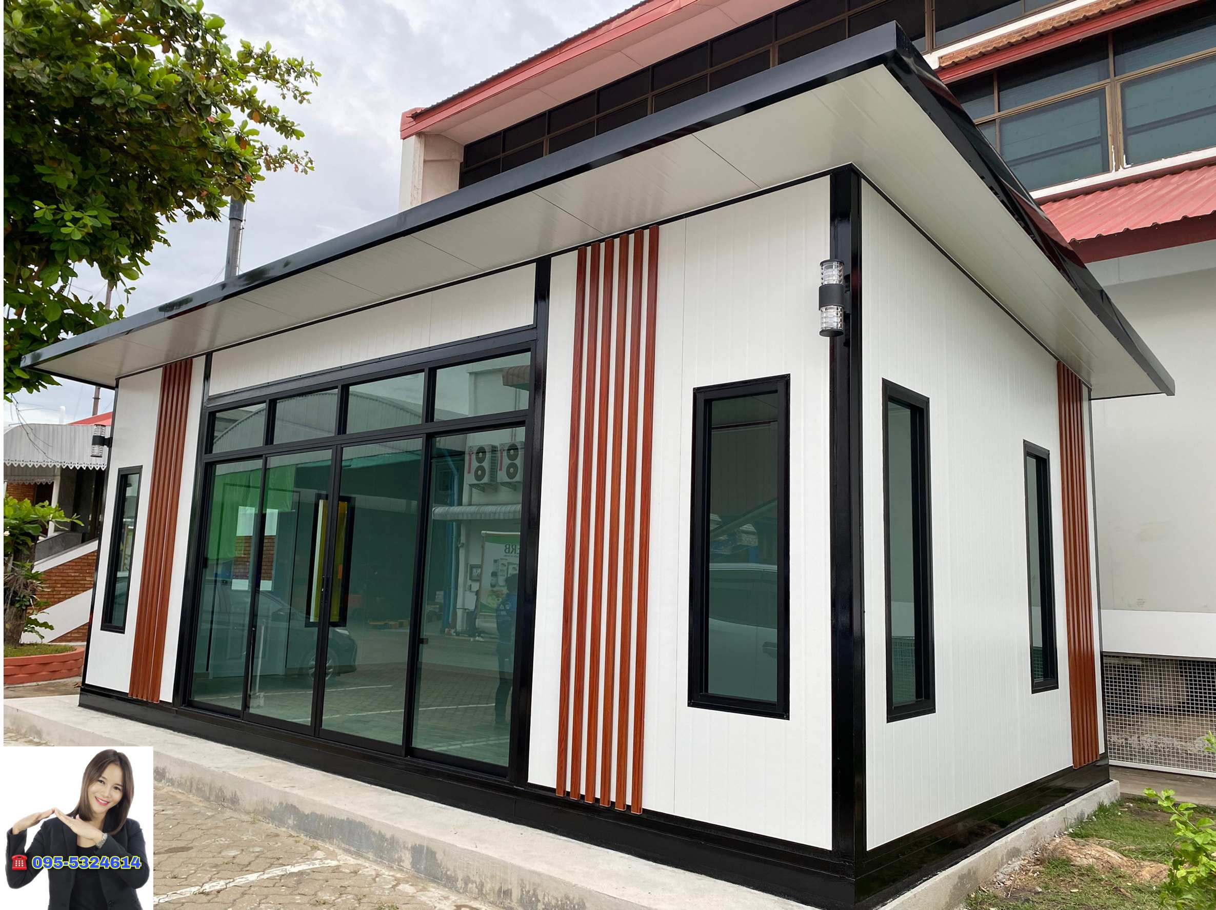 ออฟฟิศสำเร็จรูป บ้านสำเร็จรูป ขนาด4.00x8.00 เมตร