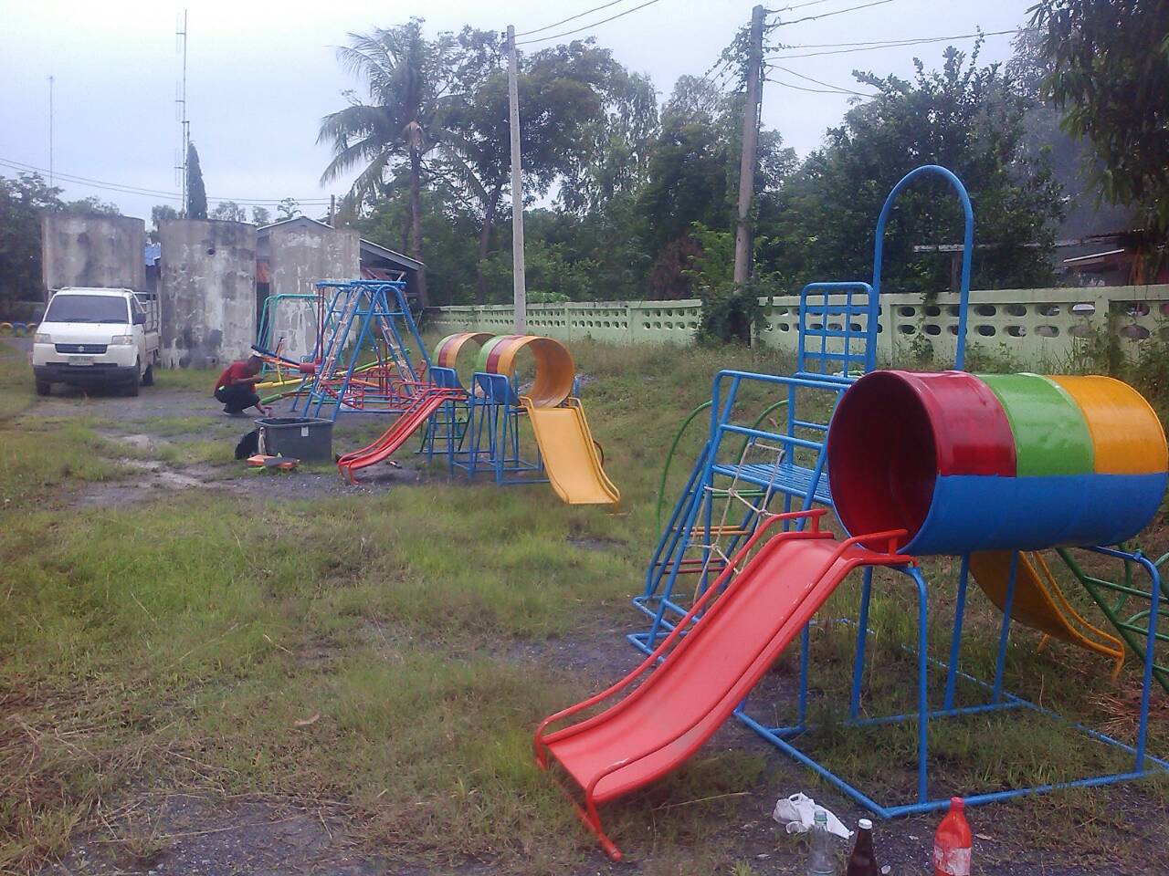 รหัส PG ผลงานติดตั้ง (อบต.หัวโพธิ์ อ.สองพี่น้อง จ.สุพรรณบุรี) เครื่องออกกำลังกายเด็ก