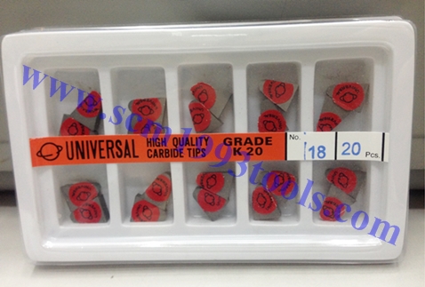 UNIVERSAL ยูนิเวอแซล มีดเล็บ เกรด K20 General Purpose Carbide Tips