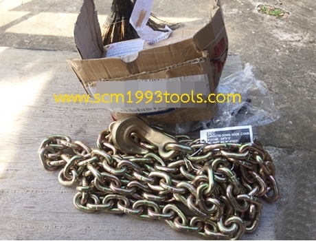โซ่แรงงานยกของ ขนาด 10 มม. ยาว 4.5 เมตร ยกได้ 3.2 ตัน (TIE-DOWN CHAIN) สำหรับเคลื่อนย้ายสินค้า ในโกดัง โรงงาน