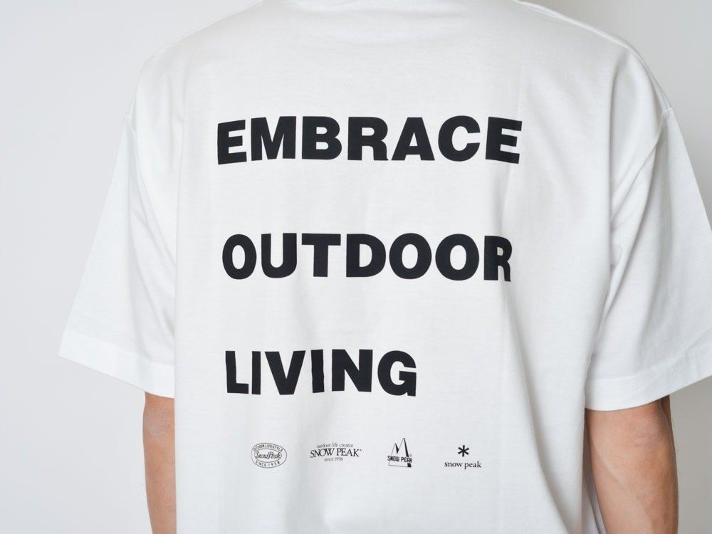 เสื้อโอเวอร์ไซส์ Snow Peak Embrace T-Shirt ของแท้ ของใหม่ พร้อมส่ง เสื้อเดินป่า
