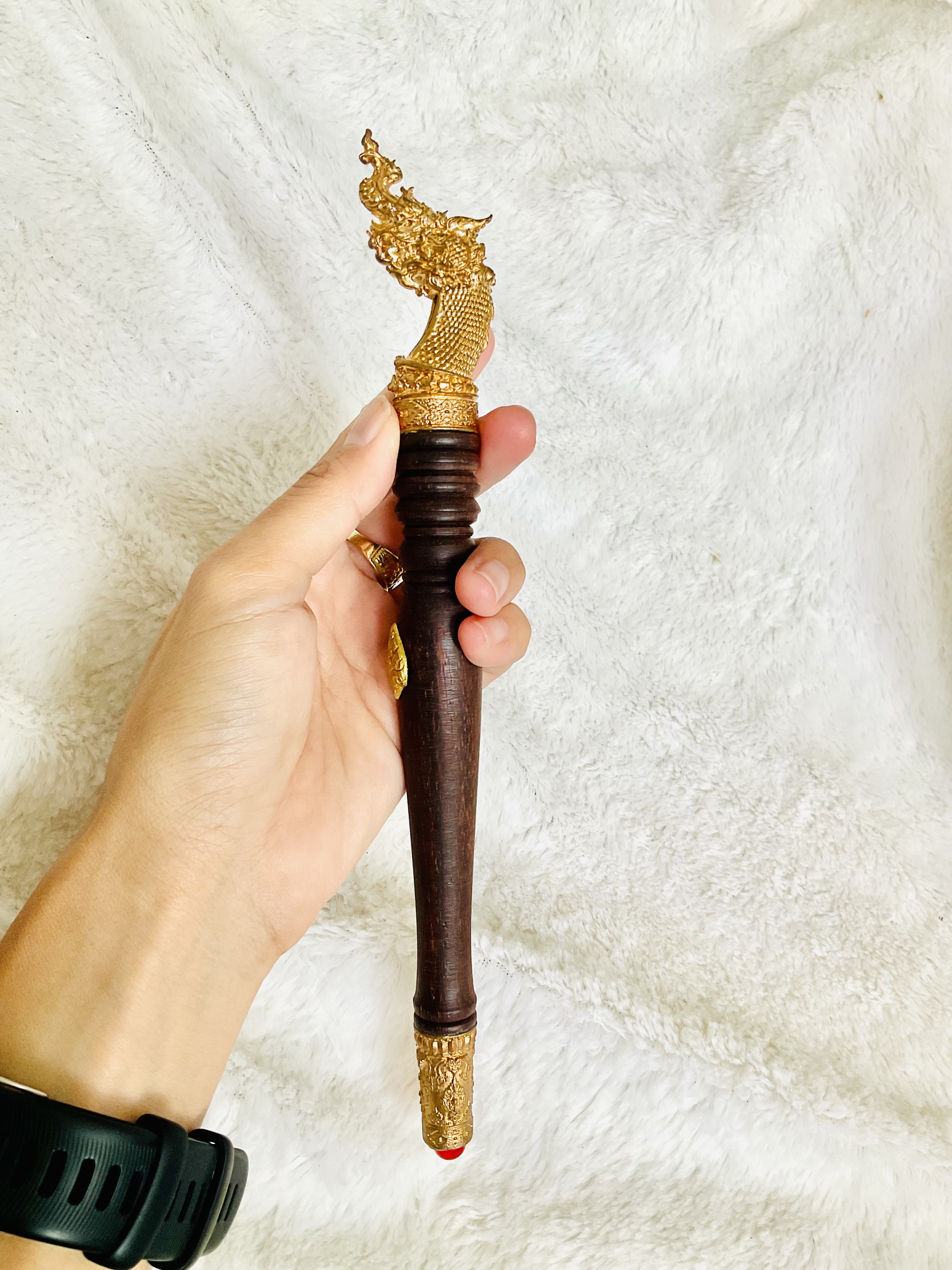 ไม้ครูนาคาสัมฤทธิ์ผล no.9 สร้างเพียง 16 ด้าม ครูบากฤษดา รวมมวลสาร รวมเกจิ เสกหลายวาระ ปี 67