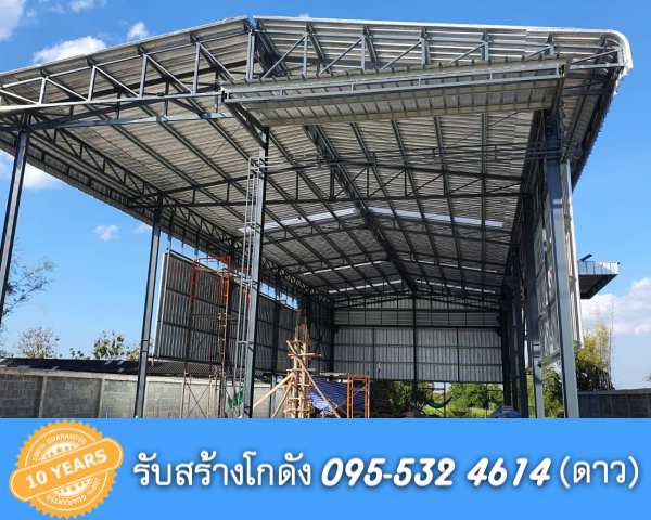รับสร้างโกดังสำเร็จรูป มีนบุรี ขนาด10x15x8.50 เมตร