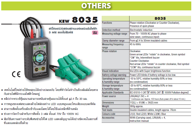 KYORITSU Phase indicator รุ่น 8035