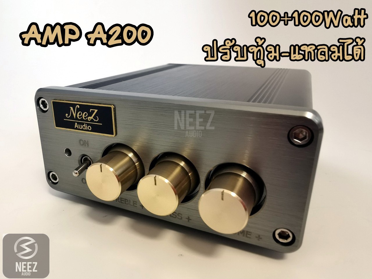แอมป์ Amp A200 (200W.) พร้อมหม้อแปลง เสียงชัด ใส เบสหนัก ร้านไทย มีประกัน