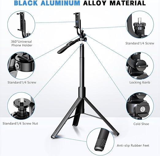 ไม้เซลฟี่ ขาตั้งกล้อง R16 พับได้ รีโมท 15M 170CM Selfie Stick Tripod
