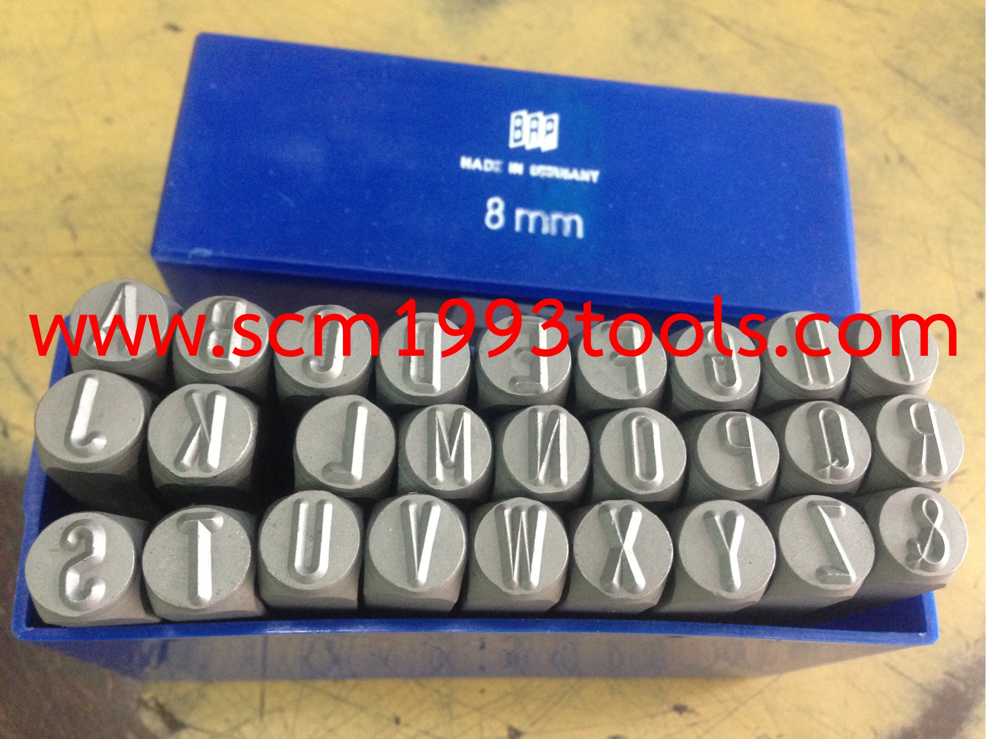 BRP เหล็กตอกตัวหนังสือ A-Z 8 มม. เหล็กตอกตัวอักษร 8 mm. Steel Character Stamper
