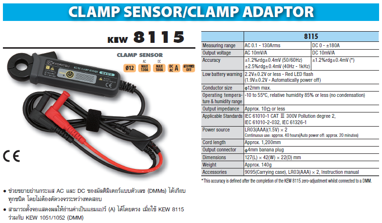 KYORITSU แคล้มมิเตอร์ รุ่น 8115