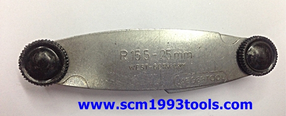 เกจวัดรัศมี 15.5-25 มม. No.107 (30 ใบชุด) เยอรมัน คุณภาพดี RADIUS GAUGE