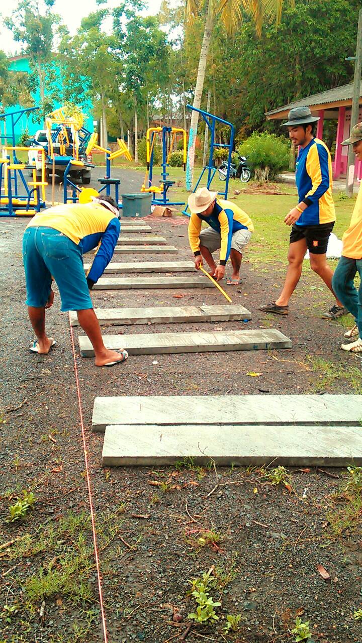 รหัส SM ผลงานติดตั้ง (บ้านหนองหมอ อ.ห้วยยอด จ.ตรัง) เครื่องออกกำลังกายกลางแจ้ง