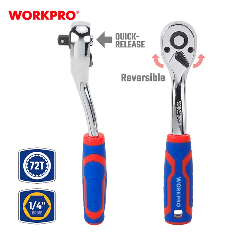 WORKPRO ชุดประแจบล็อคอเนกประสงค์ 46 ชิ้น ขนาด 1/4" รุ่น WP202540