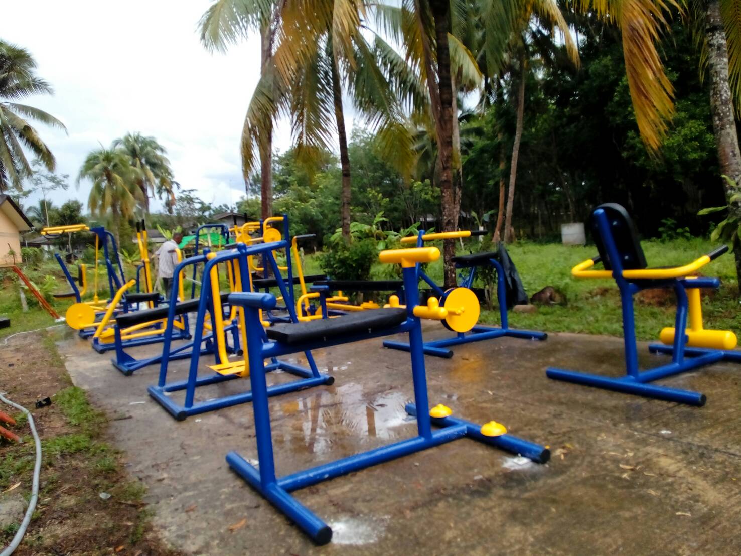 รหัส SM ผลงานติดตั้ง (ม.1 ต.เขาปูน อ.ห้วยยอด จ.ตรัง) เครื่องออกกำลังกายกลางแจ้ง