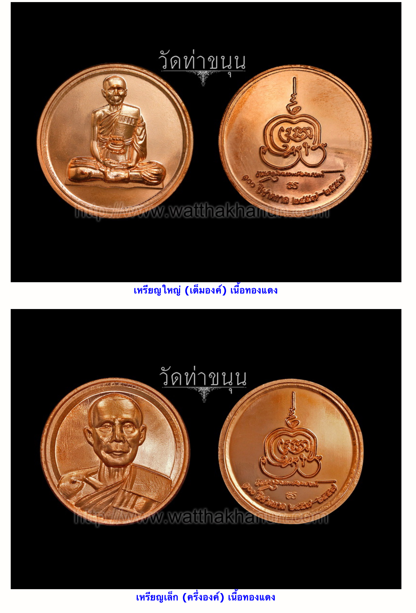 เหรียญหลวงปู่สาย เนื้อทองแดง วัดท่าขนุน ๑๐๐ ปี ชาตกาลหลวงปู่สาย