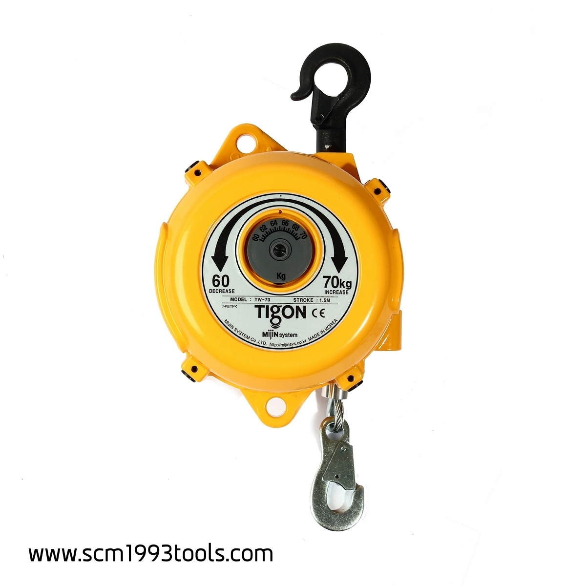 Tigon ไทกอน รุ่น TW-70 สปริงบาลานเซอร์ รอกสปริง 60.0-70.0 kg. Spring Balancer