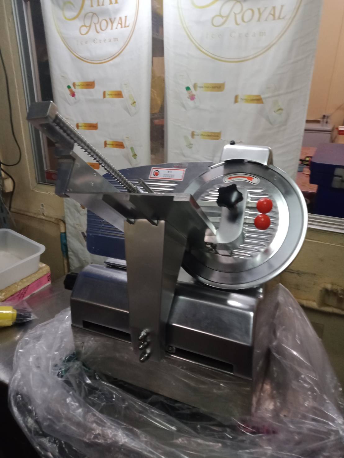 เครื่องสไลด์เนื้อ 12 นิ้ว อัตโนมัติ ออโต้ เนื้อ เนื้อชาบู เครื่องสไลด์เนื้อ เครื่องสไลด์ เครื่องหั่นเนื้อ