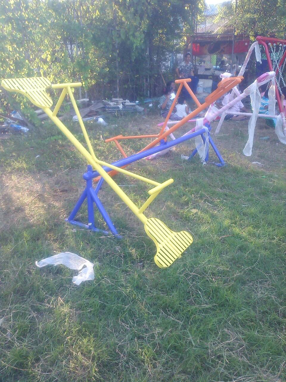 รหัส PG ผลงานติดตั้ง (สุเหร่าปากครองสำลี-บางบัวทอง จ.นนทบุรี) เครื่องเล่นสนามกลางแจ้งสำหรับเด็ก