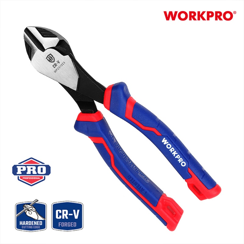 WORKPRO คีมตัดชนิดปากเฉียง สำหรับงานหนัก CR-V ขนาด 7 นิ้ว รุ่น WP231023