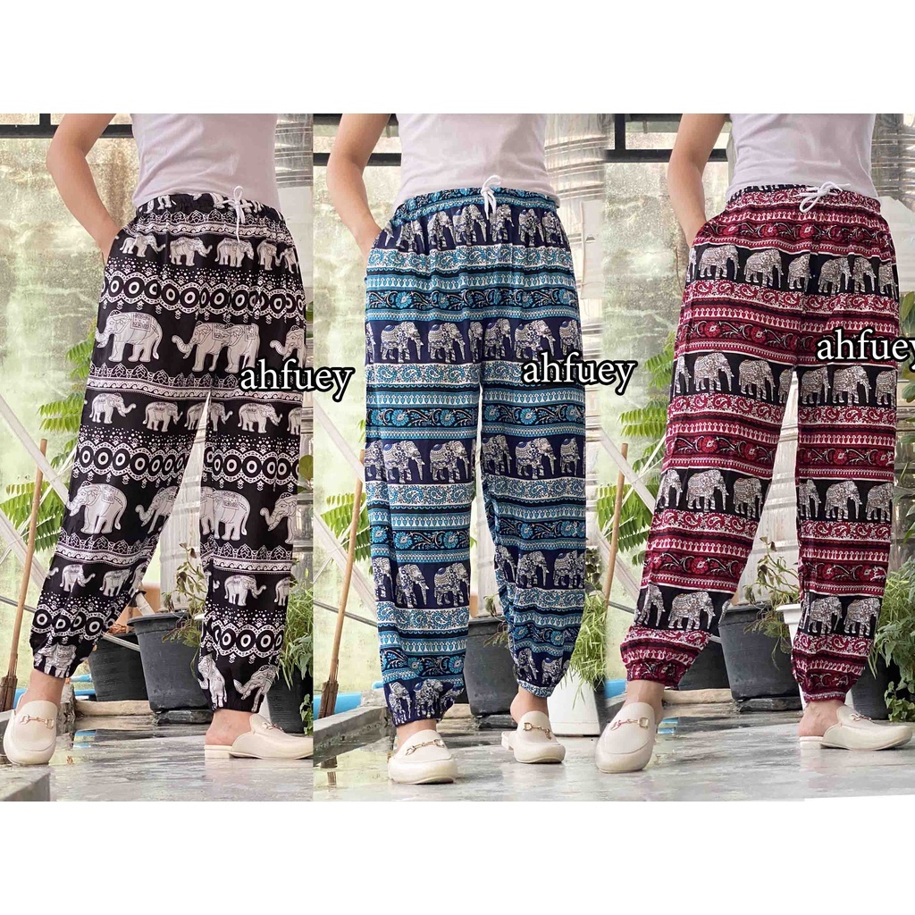 กางเกงช้างขาจั๊มผ้าสปัน เมดอินไทยเเลนด์ไม่ใช่ไชน่าผ้าดีผ้าเบาใส่สบายใส่แล้วขาไม่เต่อ