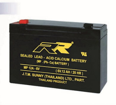 แบตเตอรี่ แห้ง 6V 12Ah RR MP 12A-6V Battery Lead Acid SLA VRLA AGM