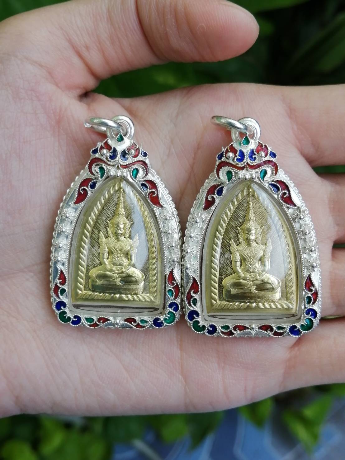 พระสมเด็จพลิกชีวิตเนื้อทองเหลืองเลี่ยมเงินกันน้ำ วัดท่าขนุน ปี 63