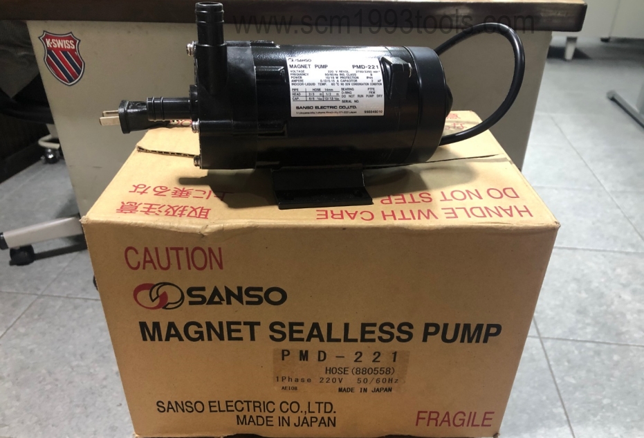SANSO รุ่น PMD-221 ปั๊มน้ำยาเคมี ใบพัดแม่เหล็ก MAGNET DRIVE SEALLESS PUMP