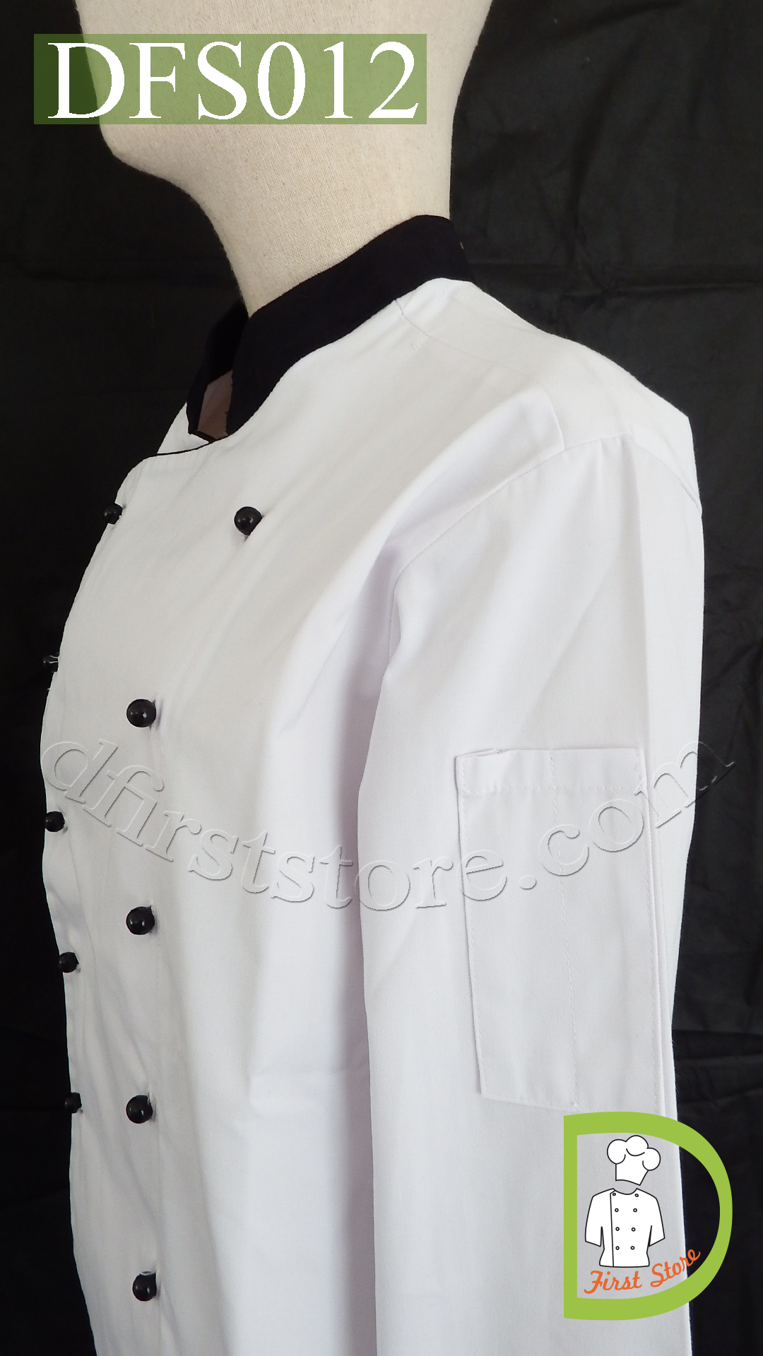 DFS012 Chef Uniform ชุดเชฟสากล (white, สีขาว)