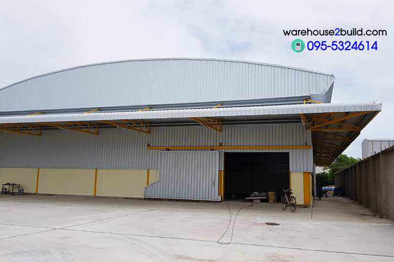 รับสร้างโกดังสำเร็จรูป โกดังเก็บสินค้า ขนาด 24.00 x 40.00 x 7.50 m.