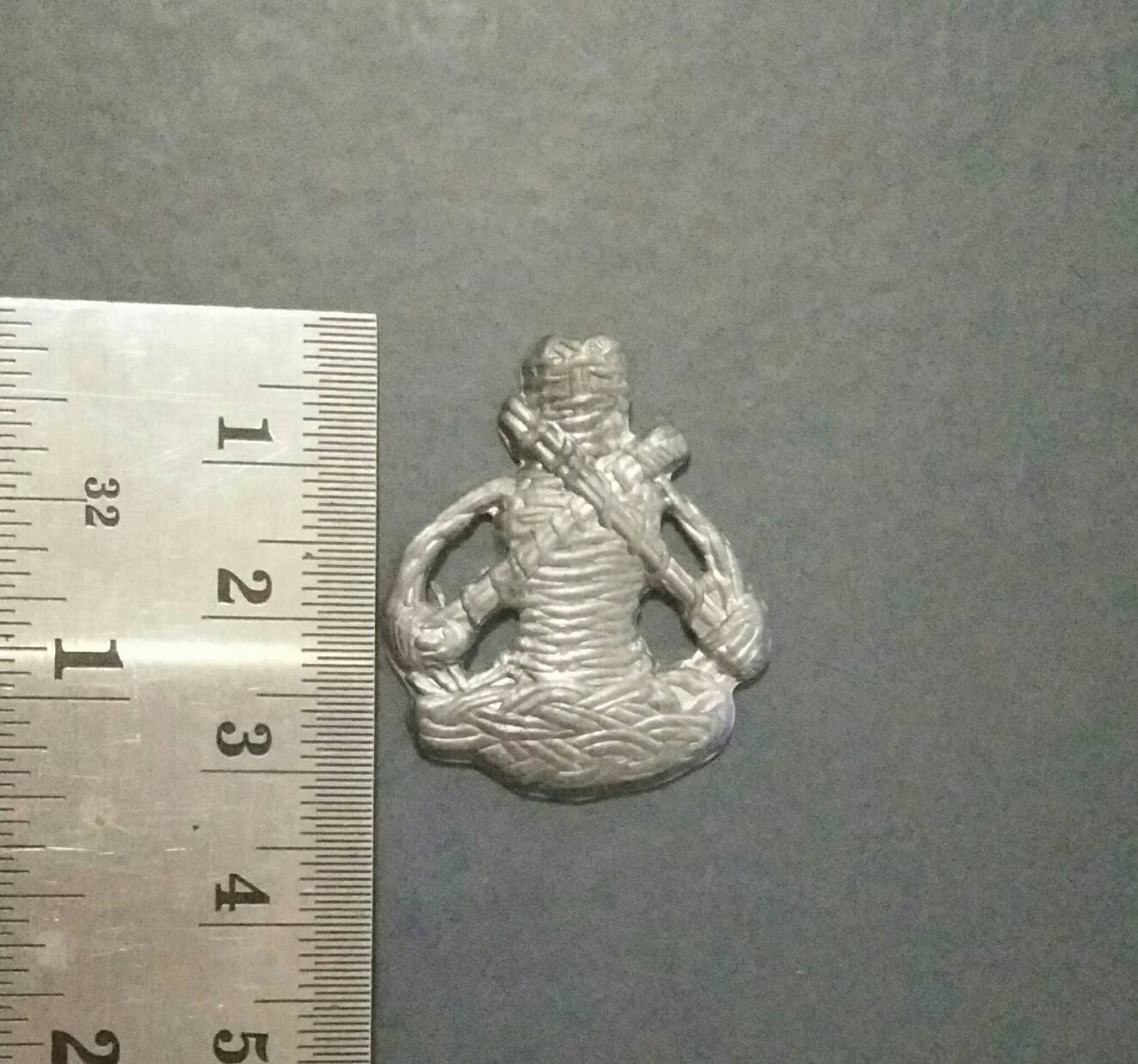 หุ่นพยนต์เนื้อตะกั่วปั้ม รุ่นแรก(ไตรมาส59) No.413 มีจาร อ.ปี่ สมานแจ้งเจริญ