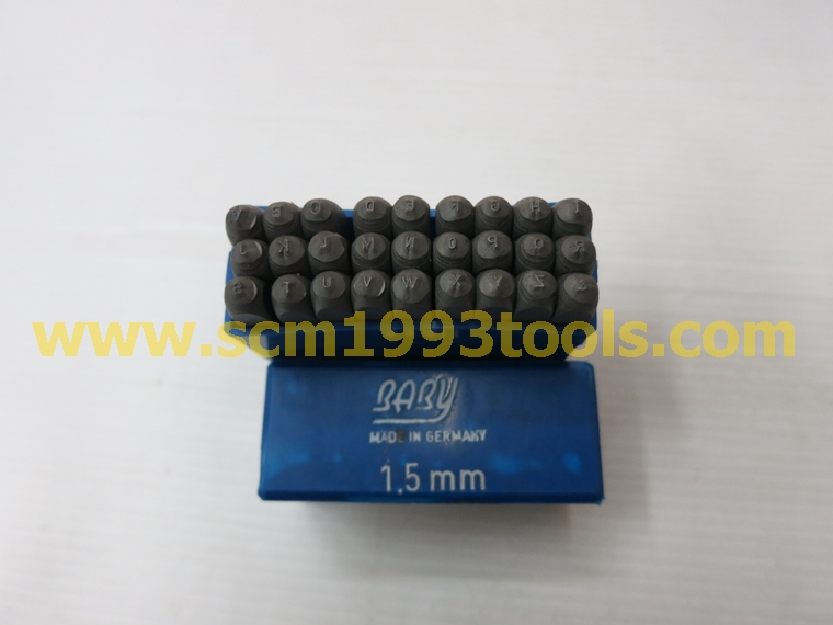 BRP เหล็กตอกตัวหนังสือ A-Z 1.5 มม. เหล็กตอกตัวอักษร 1.5 mm. Steel Character Stamper
